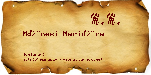 Ménesi Marióra névjegykártya